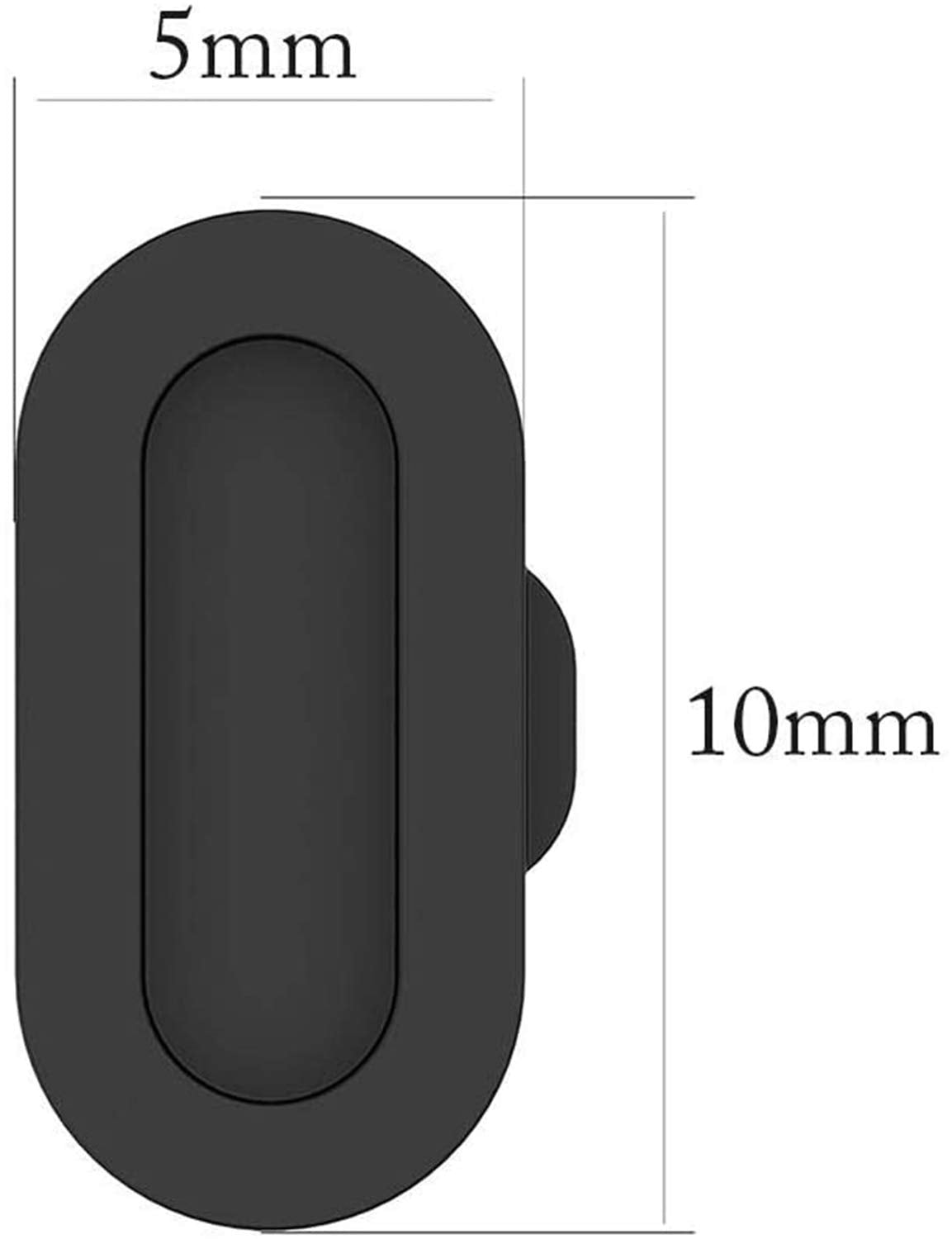 TOKERSE 10 Pack Black Dust Plugs for Garmin Fenix 8/7/6, Vivoactive 3/4, Forerunner 245/935 - Silicone Charger Port Protector Caps